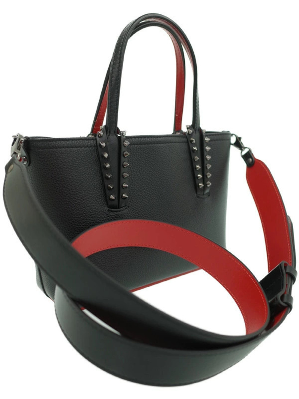 Christian Louboutin Black CABATA Studded Handbag Black